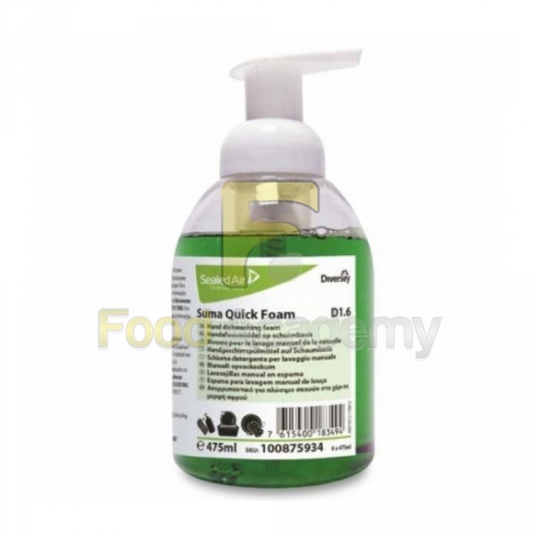 Средство для ручного мытья посуды Diversey SumaQuick Foam D1.6, 6 х 475 мл